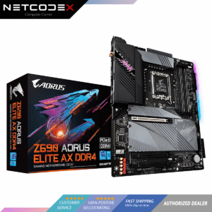 GIGABYTE Z690 AORUS ELITE AX DDR4 LGA 1700 Intel Z690 ATX Motherboard with DDR4, Quad M.2, PCIe 5.0, USB 3.2 Gen2X2 Type-C, WiFi 6, 2.5GbE LAN