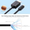 UGREEN HD127 Micro HDMI to HDMI 2.0 Cable 1.5M for GoPro 3D 4K 60Hz Male-Male High Premium Gold-plated HDMI Adapter for Phone Tablet HDTV Camera PC - 1.5 Meters 30102