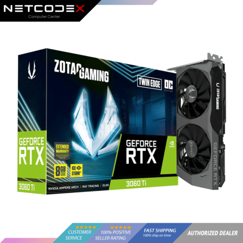 ZOTAC GAMING GeForce RTX 3060 Ti Twin Edge OC LHR 8GB GDDR6 256-bit 14 Gbps PCIE 4.0 Gaming Graphics Card, IceStorm 2.0 Advanced Cooling, Active Fan Control, FREEZE Fan Stop 3060Ti ZT-A30610H-10MLHR
