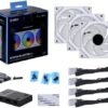 Lian Li UNI Fan SL-Infinity 120 RGB Triple Pack White with Controller | Lian Li SL Infinity - UF-SLIN120-3W