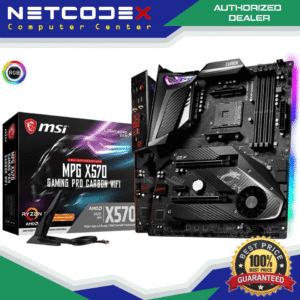 MSI MPG X570 GAMING PRO CARBON WIFI Motherboard (AMD AM4, DDR4, PCIe 4.0, SATA 6Gb/s, M.2, USB 3.2 Gen 2, AX Wi-Fi 6, HDMI, ATX)