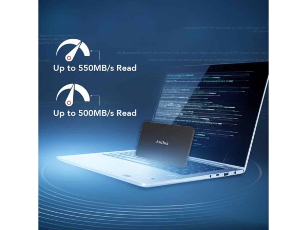Airdisk 120GB S10 SATA 3 2.5" Internal SSD - 2 years warranty, Up to 550MB/s read, Black, local PH release, AS10X-120GB1G