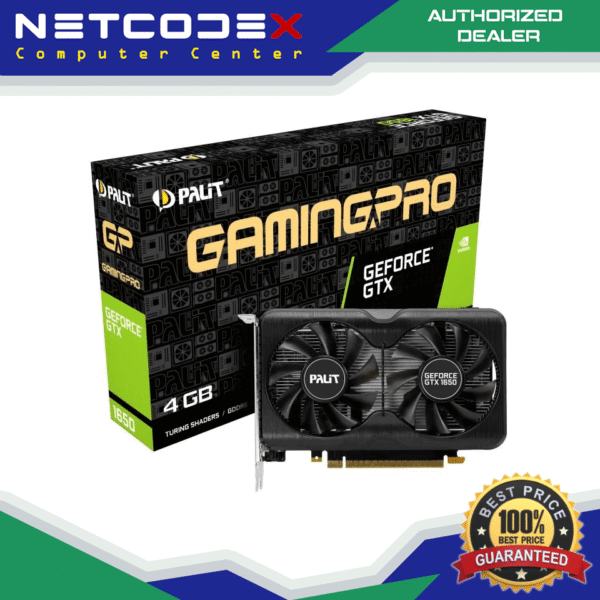 Palit GTX1650 Gaming Pro 4G GDDR6 128BIT 2XDP/HDMI DUAL FAN GamingPro GP 4GB 4 GB 4096MB GDDR6 PCI-EXPRESS Nvidia GTX 1650 GRAPHICS CARD