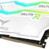 Teamgroup T-Force Delta RGB WHITE 16GB (2 x 8GB) CL16 288-Pin DDR4 SDRAM DDR4 3200 (PC4 25600) Intel XMP 2.0 Desktop Memory Model Tforce 3200mhz TF4D416G3200HC16CDC01