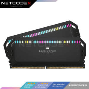 CORSAIR Dominator Platinum RGB DDR5 32GB (2x16GB) DDR5 5200 (PC5-41600) C40 1.25V CS-CMT32GX5M2B5200C40-BOX (CMT32GX5M2B5200C40) - Black