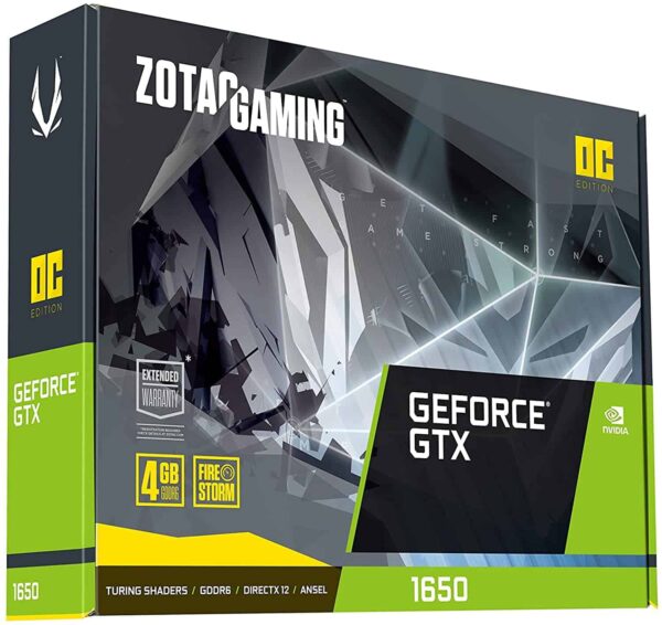ZOTAC GAMING GeForce GTX 1650 OC 4GB GDDR6 128-bit Gaming Graphics Card, Super Compact, ZT-T16520F-10L