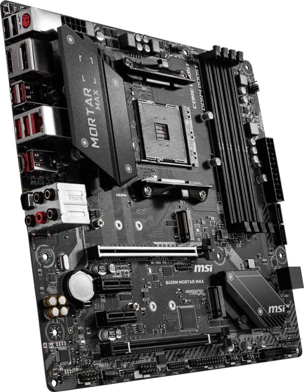 MSI B450M Mortar Max Socket AM4 AMD B450 DDR4 Micro ATX Motherboard (B450M MORTAR MAX)