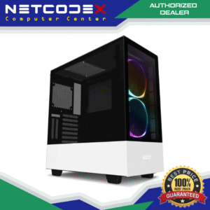 NZXT H510 Elite White - Premium Mid-Tower ATX Case PC Gaming Case - Dual-Tempered Glass Panel - Front I/O USB Type-C Port - Vertical GPU Mount - Integrated RGB Lighting - Water-Cooling Ready - 2 Aer RGB 2 140mm included - White/Black, CA-H510E-W1