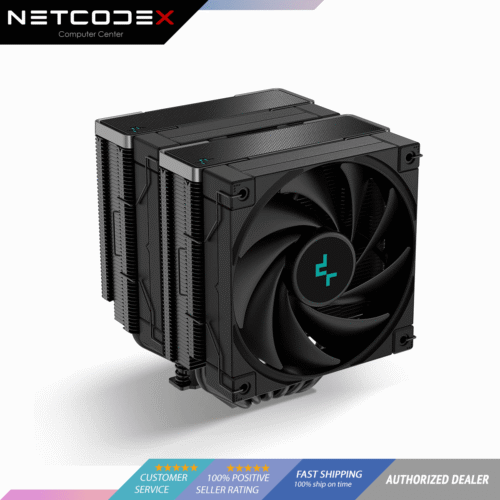 DeepCool AK620 Zero Dark CPU Air Cooler Mighty 260w TDP ALL-Black 6 Copper Heat Pipes Dual-Tower CPU Cooler with Fans Each 120mm PWM 1850RPM 68.99CFM for Intel LGA 1700/1200/1151/1150/1155 AMD AM5/AM4 - R-AK620-BKNNMT-G-1