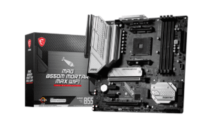 MSI MAG B550M MORTAR MAX WIFI Micro ATX Motherboard, MSI AM4 AMD Motherboard, AMD B550 SATA 6Gb/s PCIe 4.0 DDR4 Wi-Fi 6E, Micro ATX AMD Motherboard