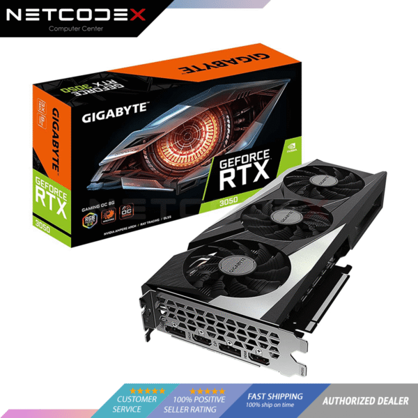 GIGABYTE GeForce RTX 3050 GAMING OC 8G Graphics Card, 3x WINDFORCE Fans, 8GB GDDR6 128-bit GDDR6, GV-N3050GAMING OC-8GD Video Card