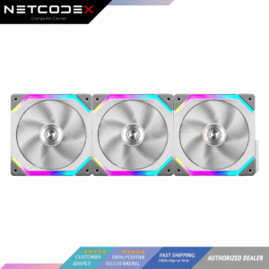 LIAN LI UNI FAN SL120 RGB WHITE 3X 3PACK 12CM/120MM FAN PACK WITH CONTROLLER | UF-SL120-3W | SL 120 | 3 in 1 | 3in1