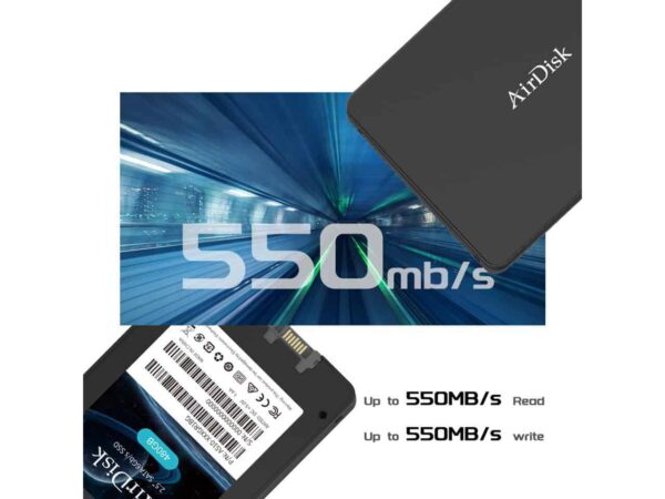 Airdisk 120GB S10 SATA 3 2.5" Internal SSD - 2 years warranty, Up to 550MB/s read, Black, local PH release, AS10X-120GB1G