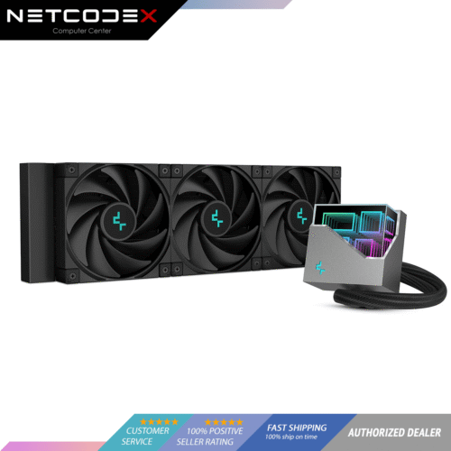 DeepCool Liquid Cooler LT720 360mm 4th Gen Dual-Chamber Pump 3100RPM Multidimensional Infinity Mirror ARGB Block 300w TDP AIO Cooler Anti-Leak Tech CPU Water Cooler for AMD AM4/AM5 LGA 1700/1200