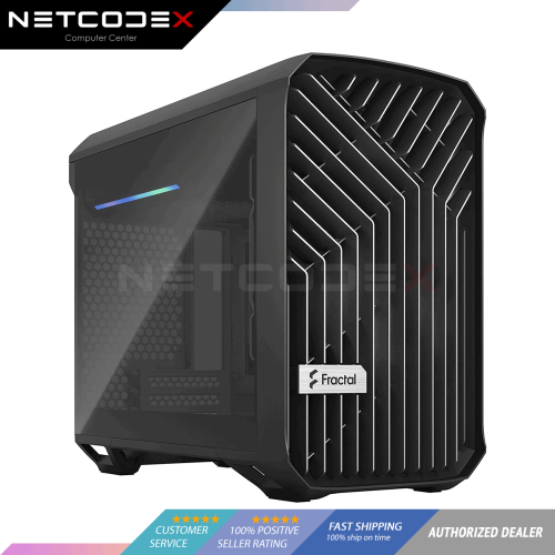 Fractal Design Torrent Nano Black Computer Case TG Tempered Glass Dark Tint - FD-C-TOR1N-01