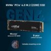 Crucial P3 Plus 1TB PCIe 4.0 3D NAND NVMe M.2 SSD, up to 5000MB/s - CT1000P3PSSD8