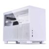 LIAN LI Q58 PCIe 4.0 White Color SPCC / Aluminum / Tempered Glass Mini Tower Computer Case, PCI4.0 Riser Card Cable Included, PC Case --- Q58W4