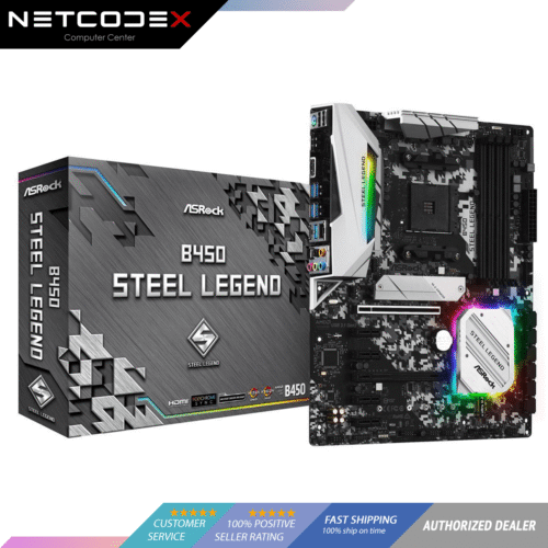 ASRock B450 Steel Legend 5000 Series Ready A-RGB AM4 AMD Promontory B450 SATA 6Gb/s ATX AMD Motherboard