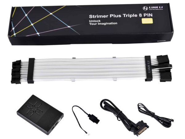 Lian Li Strimer Plus Triple 8 Pin Addressable RGB Extension Cable -- ARGB VGA power cable
