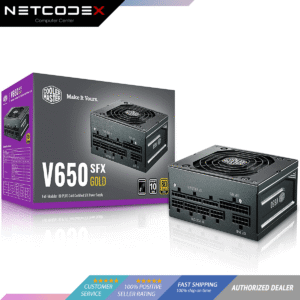 Cooler Master V650 SFX Gold *NEW REVISED VERSION** Full Modular, 650W, 80+ Gold Efficiency, ATX Bracket Included, Quiet FDB Fan, SFX Form Factor, 10 Year Warranty