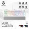 Fantech MK853 Maxpower Mechanical Gaming Keyboard (RED SWITCH) Pink / White / Black / MK 853 / MK-853 / Sakura Pink (white light source) / White and Black (RGB) / Physical Volume Knob / Mech