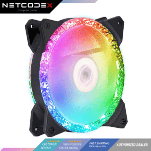 Cooler Master MasterFan MF120 Prismatic Addressable RGB 120mm Fan w/ Radiant Crystalline Lighting Effect-Crystallized Loop w/Tri-Loop ARGB Lighting, 24+6 Individually controlled LEDs, A-rgb PC Case Cooling Fan (MFY-B2DN-20NPA-R1) - 1pc
