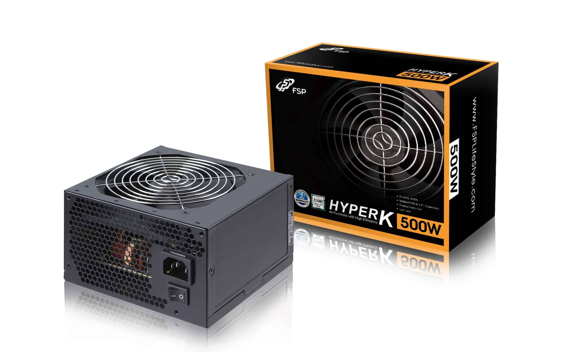 Hyperk Kit FSP HYPER K 500W 80+ PLUS BLACK V2 - HYPERK HP500S Non-Modular