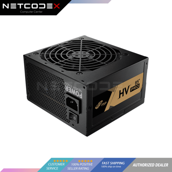 FSP HV Pro 650W PSU 85+ Power Supply Unit FSP650-51AAC **2022 New Upgraded 85 Plus Version, 88% efficiency **