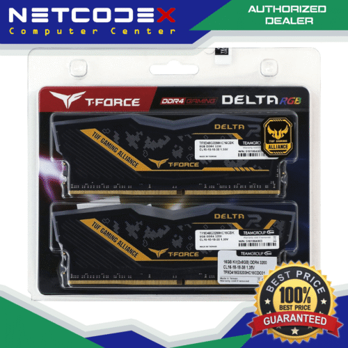 TEAMGROUP T-Force Delta TUF DDR4 16GB (2x8GB) 3200MHz (PC4-25600) CL16 RGB Desktop Memory Module ram T.Force T Force CAS 16 C16 - TF9D416G3200HC16CDC01 - (TUF Alliance RGB Module)
