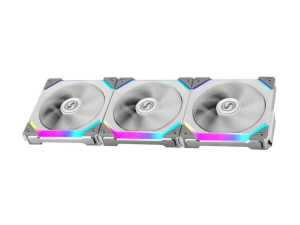 LIAN LI UNI FAN SL120 RGB WHITE 3X 3PACK 12CM/120MM FAN PACK WITH CONTROLLER | UF-SL120-3W | SL 120 | 3 in 1 | 3in1
