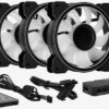 Aerocool Mirage 12 Pro ARGB 120mm Triple Fan Kit with RGB Hub 3pack 3 in 1 Fan Hub and Controller Included