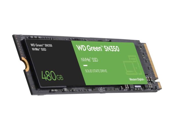 Western Digital 480GB WD Green SN350 NVMe Internal SSD Solid State Drive - Gen3 PCIe, M.2 2280, Up to 2,400 MB/s - WDS480G2G0C