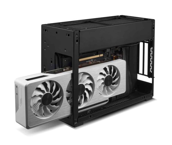 Lian Li A4-H2O Anodized Black PCIe Gen4 small form factor PC desktop case, SFX, SFX-L PSU support - A4-H20 X4 (A4-H20X4) - Black