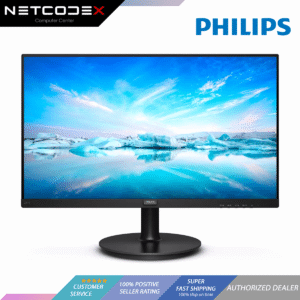 Philips 221V8/71 Monitor 21.5"  VA 1920 x 1080 VGA/HDMI 75hz 4ms VESA mount 221V8 - Black