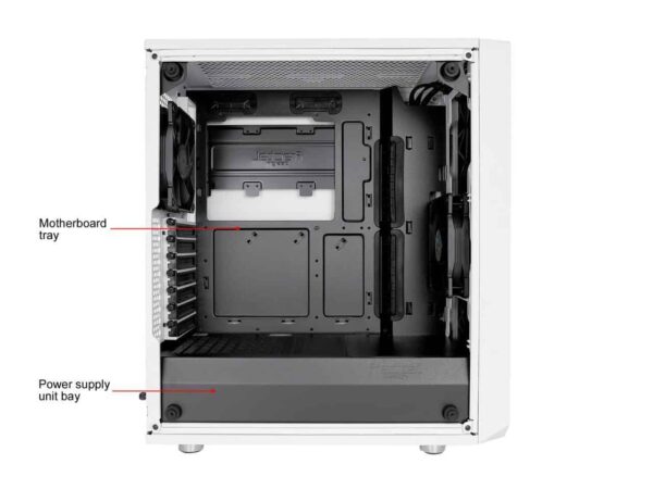 Fractal Design Meshify C WHITE ATX High-Airflow Compact Light Tint Tempered Glass Window Mid Tower Computer Case, FD-CA-MESH-C-WT-TGC