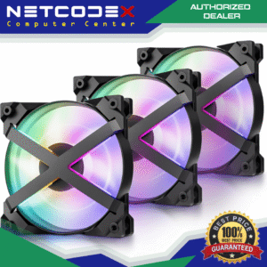 DeepCool MF120 GT A-RGB X-Frame, 5V 3-Pin Motherboard Connector, included 4-port PWM Fan Hub, 6-port RGB hub and Wire Controller, Deep Cool MF 120 - 3 Fan Pack