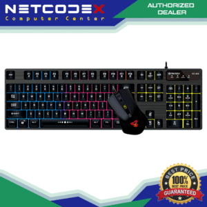 Fantech Keyboard and Mouse Combo Major KX302s Bundle - Black - 2 in 1 Membrane Backlit RGB Macro Anti ghosting gaming Keyboard and Mouse for PC and laptop KX-302 KX302 KX302s