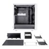 Fractal Design Meshify C WHITE ATX High-Airflow Compact Light Tint Tempered Glass Window Mid Tower Computer Case, FD-CA-MESH-C-WT-TGC