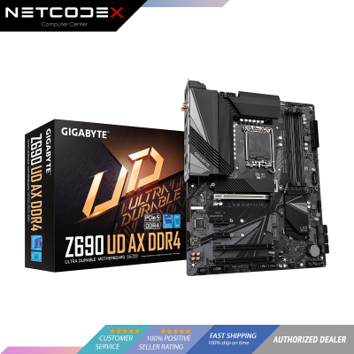GIGABYTE Z690 UD AX DDR4 LGA 1700 Intel Z690 ATX Motherboard with DDR4, Triple M.2, PCIe 5.0, USB 3.2 Gen2X2 Type-C, WiFi 6, 2.5GbE LAN