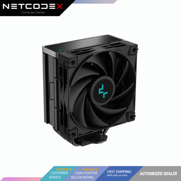 DeepCool AK400 ZERO DARK CPU Air Cooler 220w TDP ALL-Black Heatsink 4 Copper Heat Pipes CPU Cooler 120mm Fan 1650RPM PWM 59.46CFM for Intel LGA 1700/1200/1151/1150/1155 AMD AM5/AM4 - R-AK400-BKNNMN-G-2
