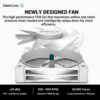 DeepCool AK400 CPU Air Cooler 220w TDP 6mm x 4 Nickel Plated Copper Heat Pipes CPU Cooler with PWM 120mm FDB Fan 1850RPM for Intel LGA 1700/1200/1151/1150/1155 AMD AM5/AM4, White -  R-AK400-WHNNMN-G-1