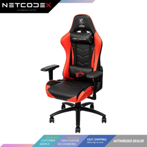 [PROMO PRICE] MSI Gaming MAG CH120 Chair Steel framework, Molded foam, 180° reliable backrest, 4D adjustable armrest, Class 4 Lift piston, Ergonomic headrest and lumbar cushion - Black/Red