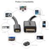 UGREEN HD127 Micro HDMI to HDMI 2.0 Cable 1.5M for GoPro 3D 4K 60Hz Male-Male High Premium Gold-plated HDMI Adapter for Phone Tablet HDTV Camera PC - 1.5 Meters 30102