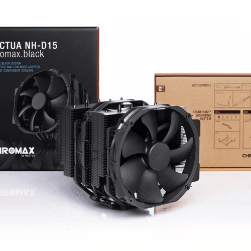 Noctua NH-D15 chromax.black, **NEW LGA 1700 support** 140mm dual-tower CPU cooler (Black) for Intel and AMD NH D15 Chromax Black - NH-D15 CH.BK