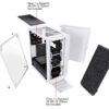 Fractal Design Meshify C WHITE ATX High-Airflow Compact Light Tint Tempered Glass Window Mid Tower Computer Case, FD-CA-MESH-C-WT-TGC
