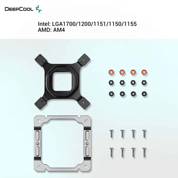 DeepCool AK400 CPU Air Cooler 220w TDP 6mm x 4 Nickel Plated Copper Heat Pipes CPU Cooler with PWM 120mm FDB Fan 1850RPM for Intel LGA 1700/1200/1151/1150/1155 AMD AM5/AM4, White -  R-AK400-WHNNMN-G-1