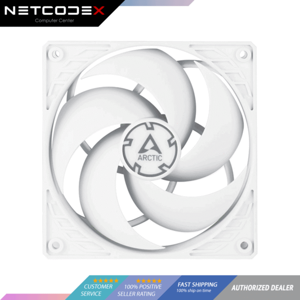 ca8a6468ad7a71686b7b457d6b2aa550.png ARCTIC P12 PWM PST - White/White - (1pc) 120 mm Case Fan with PWM Sharing Technology (PST) Pressure-optimised Quiet Motor Computer Fan Speed: 200-1800 RPM