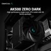 DeepCool AK500 ZERO DARK CPU Air Cooler 240w TDP Giant Heatsink 90mm Thickness with 5 Copper Heat Pipes BBHT Technology ALL-BLACK CPU Cooler 120mm PWM Fan for AMD AM5/AM4 Intel LGA 1700/1200/1151/1155 - R-AK500-BKNNMT-G-1