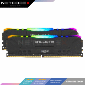 Crucial Ballistix RGB 3200 MHz DDR4 DRAM Desktop Gaming Memory Kit 16GB (8GBx2) CL16 **Local PH Release and Warranty** BL2K8G32C16U4BL (Black)