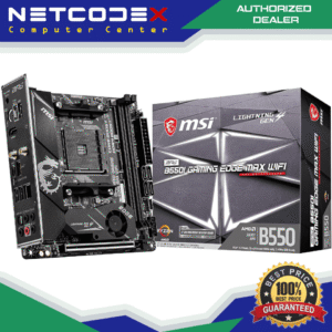 MSI MPG B550I Gaming Edge MAX WiFi Gaming Motherboard (AMD AM4, DDR4, PCIe 4.0, SATA 6Gb/s, Dual M.2, USB 3.2 Gen 2, HDMI, Wi-Fi AX, Mini-ITX, AMD Ryzen 5000 Series Processors)